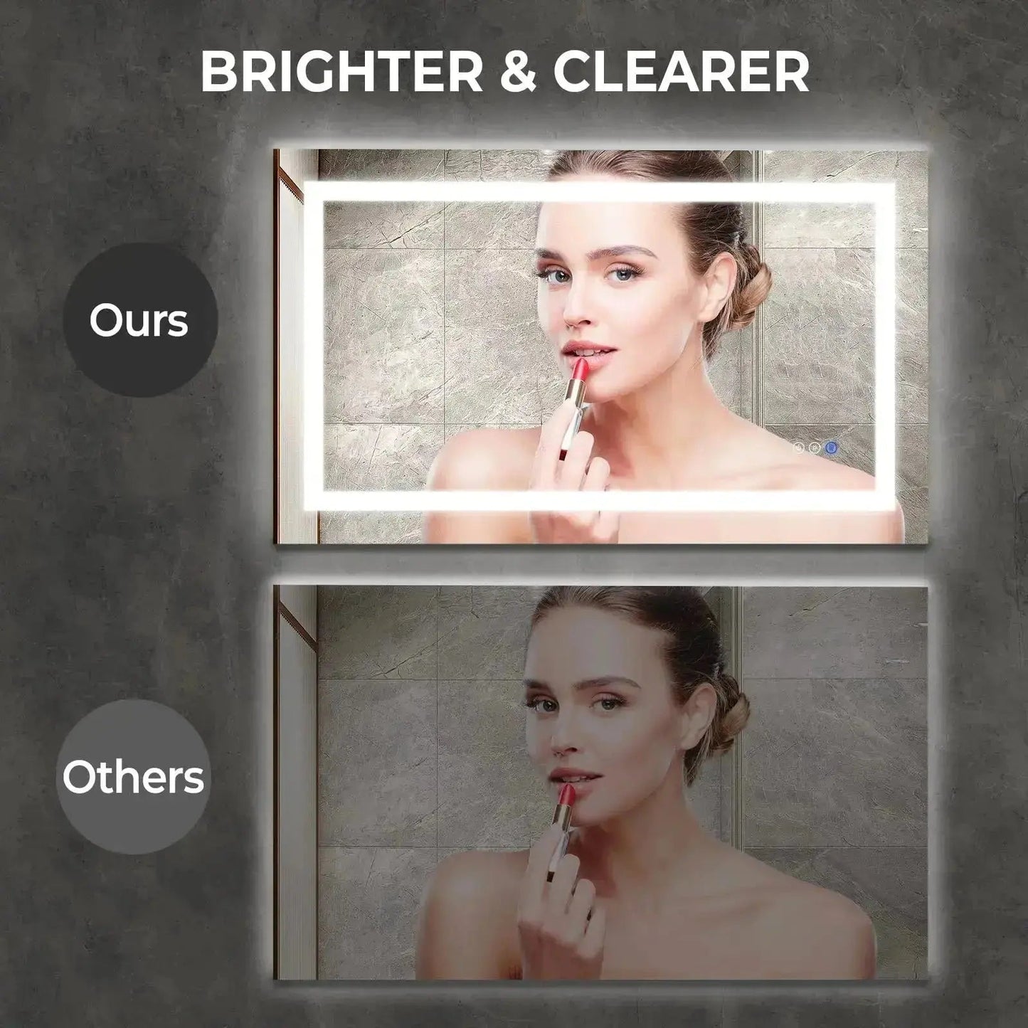 20 x 28 Inch Center Glow LED Bathroom Mirror