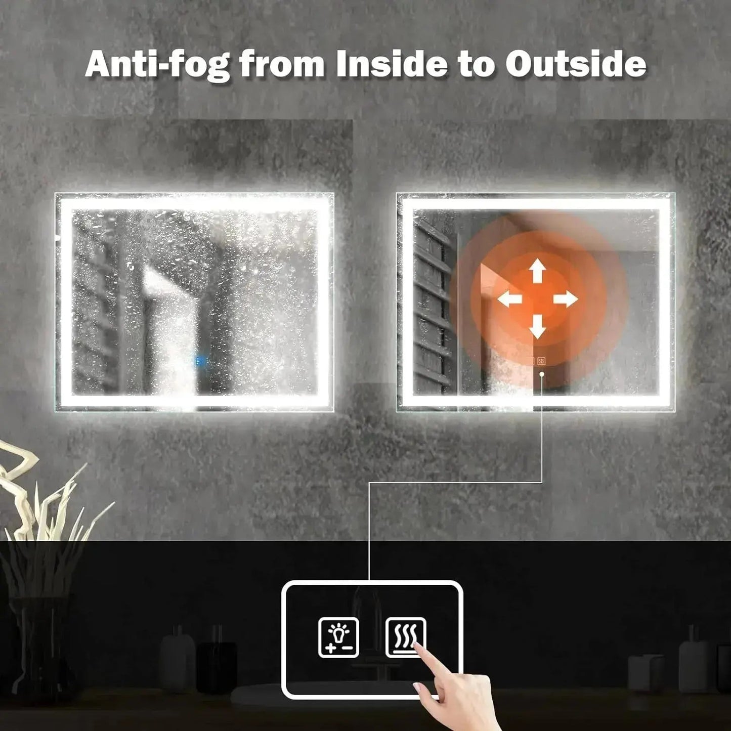 20 x 28 Inch Center Glow LED Bathroom Mirror