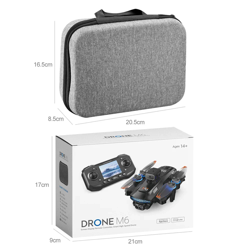For Xiaomi M6 Drone Professional 8K Camera Drone 5G WIFI FPV UAV With screen remote control RC Dron avoidance Aerial Quadcopter