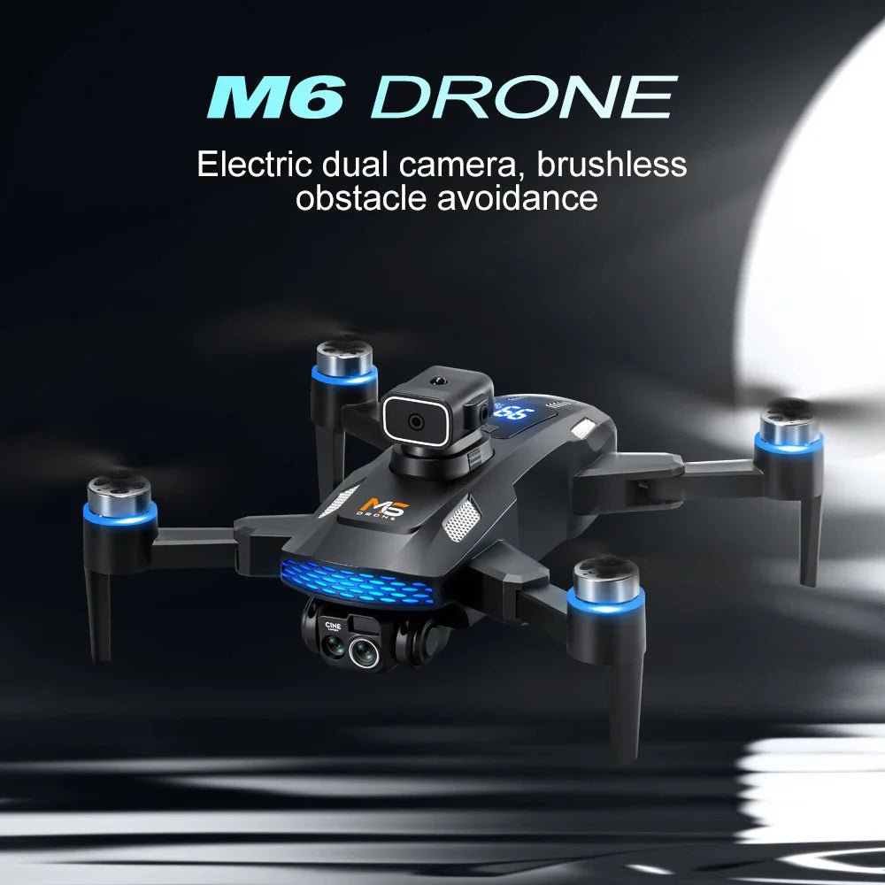 For Xiaomi M6 Drone Professional 8K Camera Drone 5G WIFI FPV UAV With screen remote control RC Dron avoidance Aerial Quadcopter