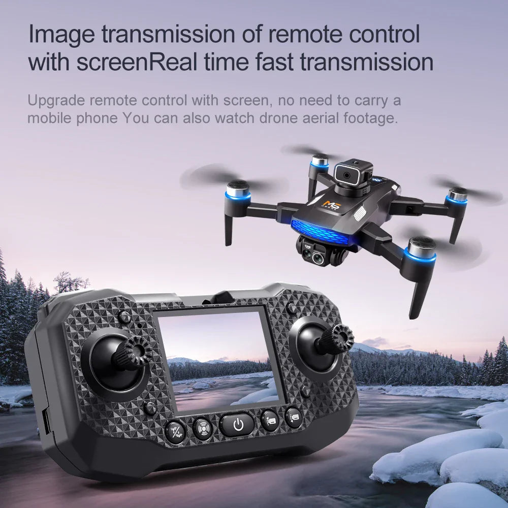 For Xiaomi M6 Drone Professional 8K Camera Drone 5G WIFI FPV UAV With screen remote control RC Dron avoidance Aerial Quadcopter