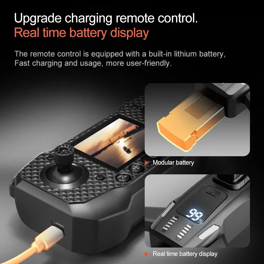 For Xiaomi M6 Drone Professional 8K Camera Drone 5G WIFI FPV UAV With screen remote control RC Dron avoidance Aerial Quadcopter