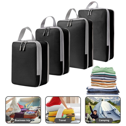 9 In 1 Compression Packing Cubes Expandable Travel Bags Luggage Organizer(Beige)