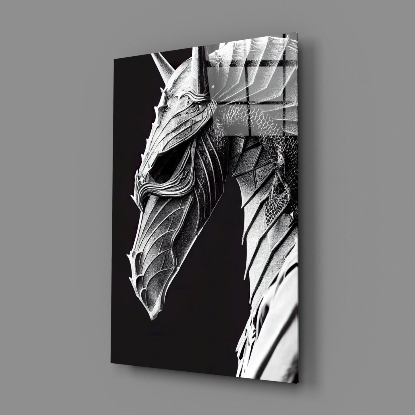 Iron Dragon Glass Art || Designer Collection