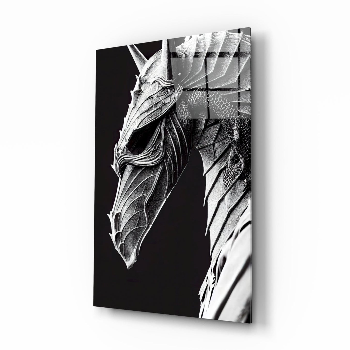 Iron Dragon Glass Art || Designer Collection
