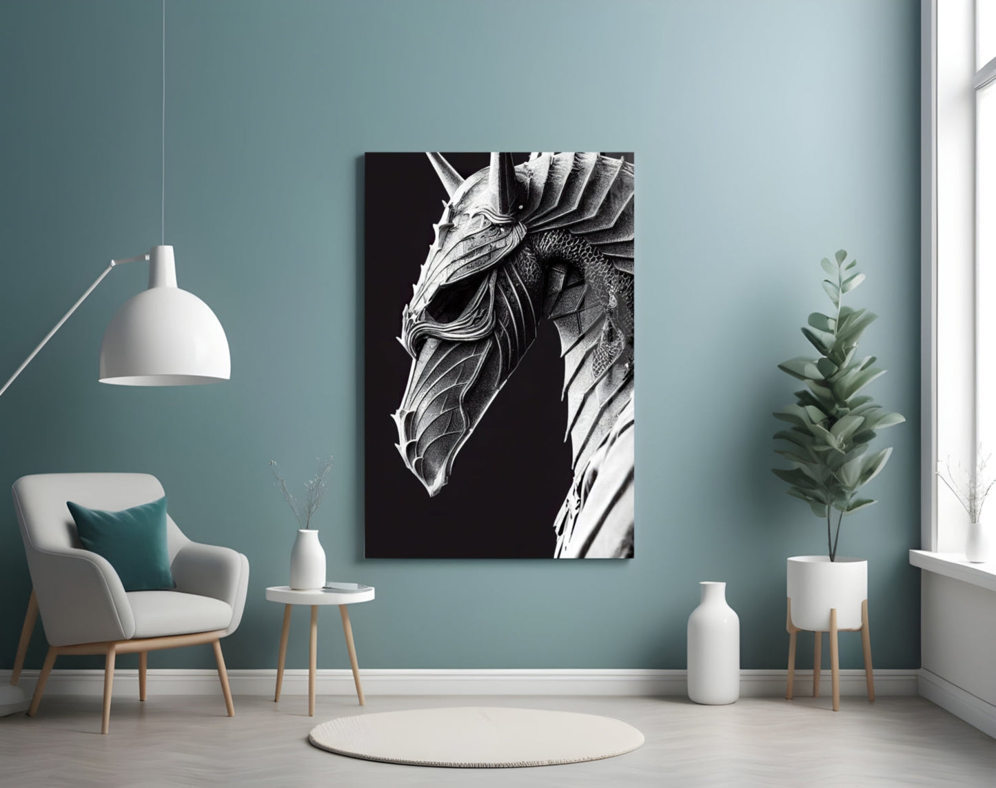Iron Dragon Glass Art || Designer Collection
