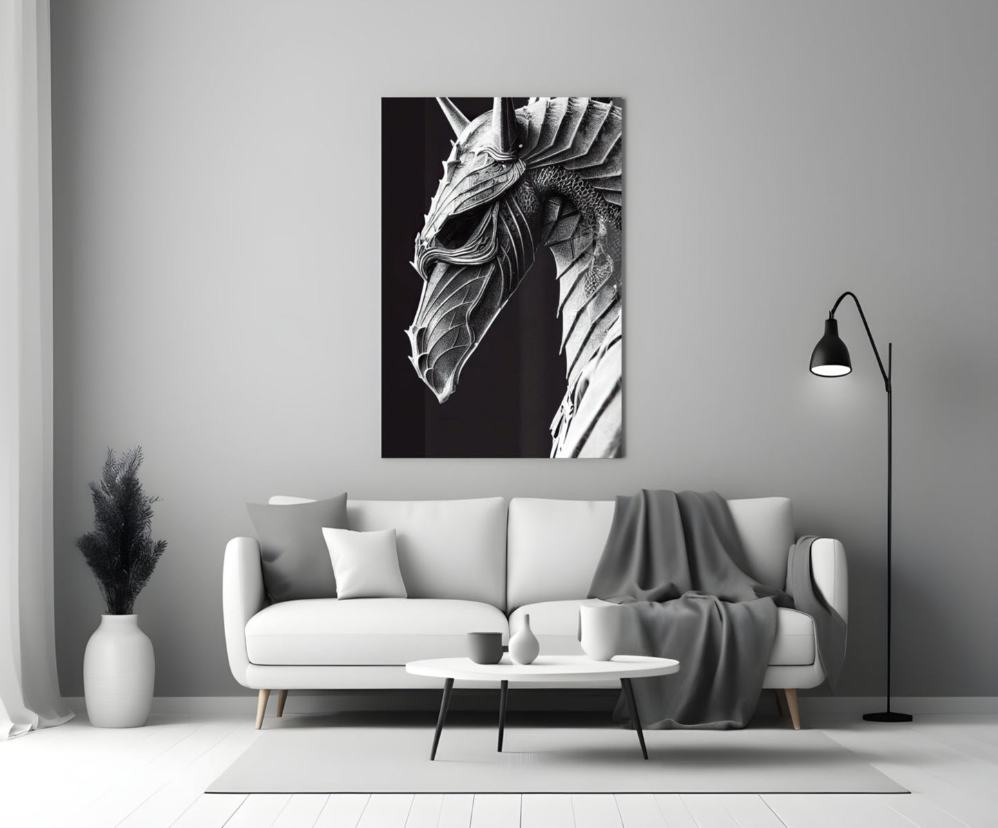 Iron Dragon Glass Art || Designer Collection
