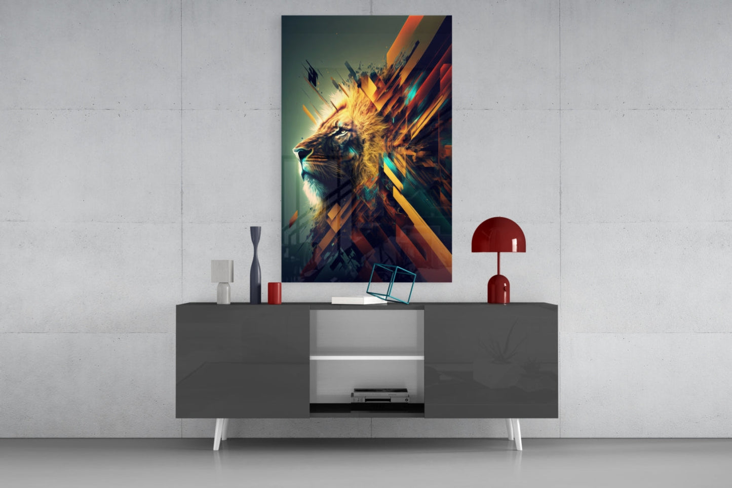 Lion King Glass Wall Art || Designer Collection