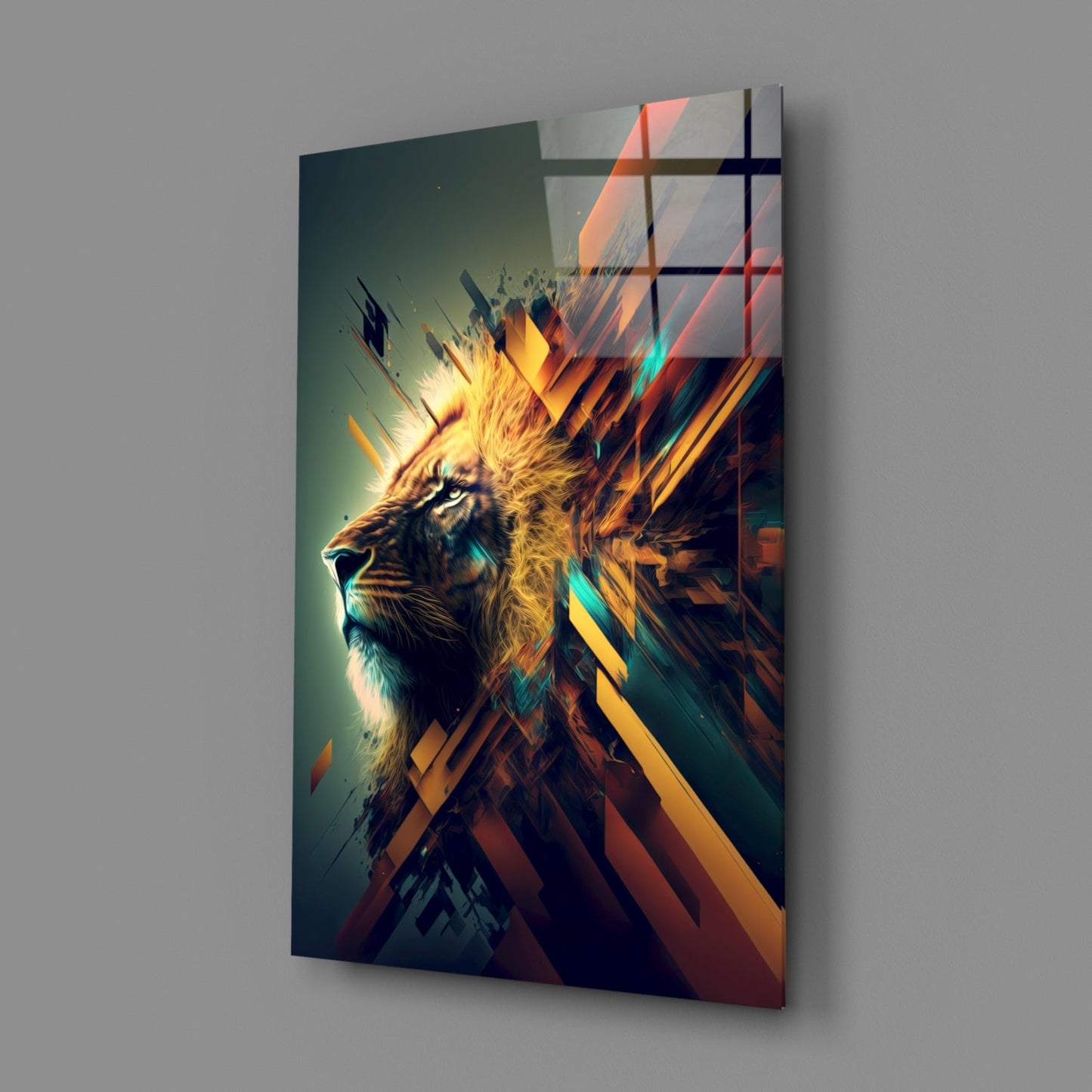 Lion King Glass Wall Art || Designer Collection