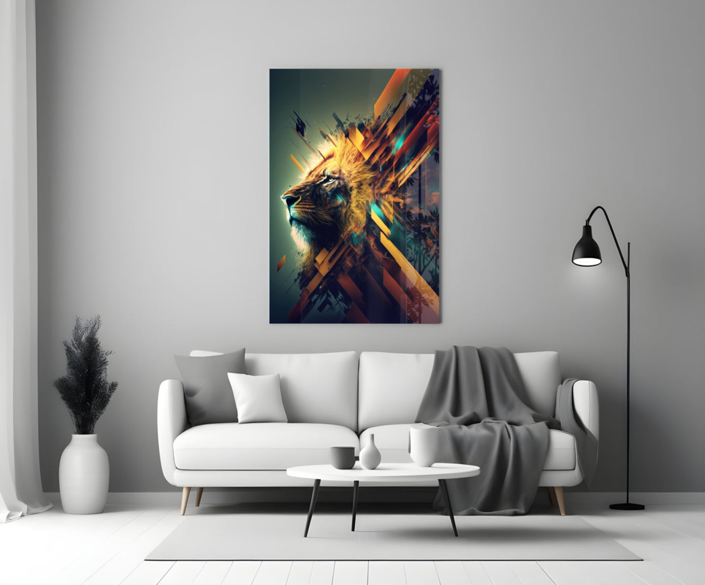 Lion King Glass Wall Art || Designer Collection