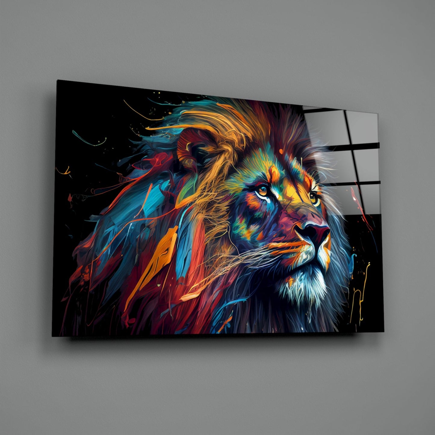 Nobility of the Lion Glass Wall Art || Designer Collection