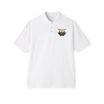 Polo Shirt with Lotus Flower & Staff Design💎Laxa Aura Collection💎