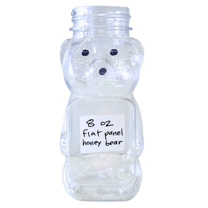 8 oz Plastic Flat Panel Honey Bears