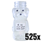 8 oz Plastic Flat Panel Honey Bears