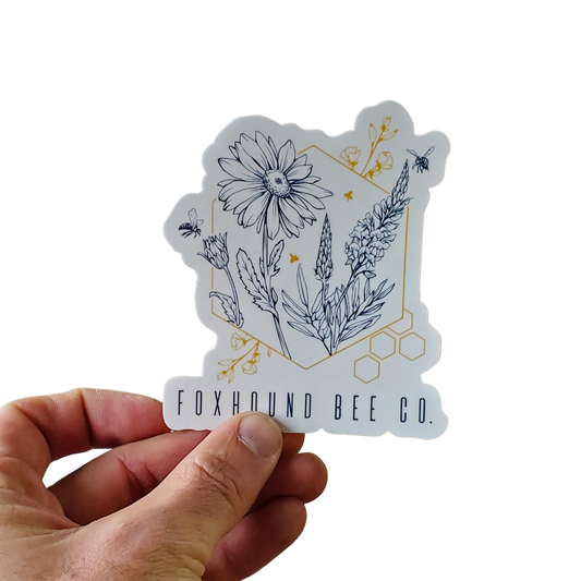 Abstract Flowers Vinyl Sticker