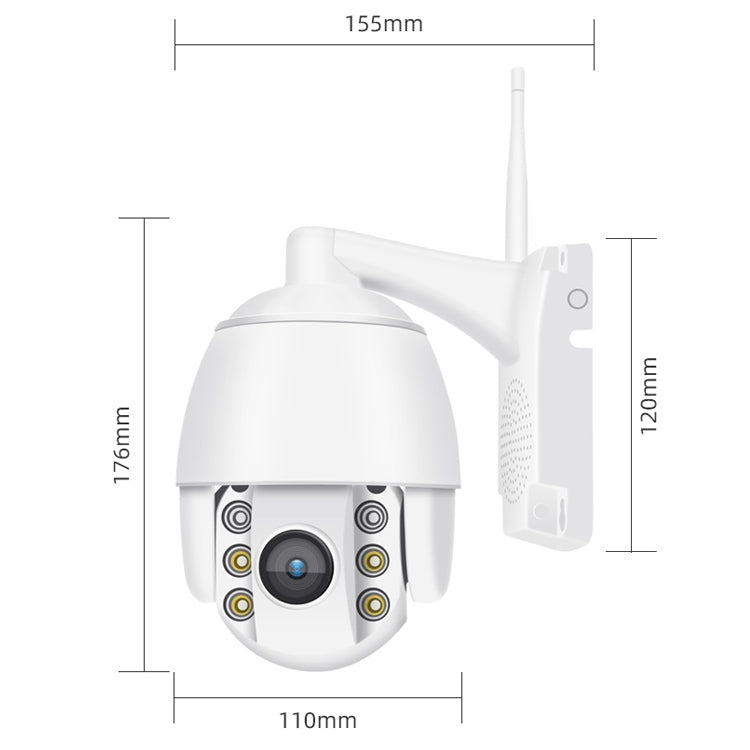 QX2 4G (EU Version) 1080P HD 360 Degrees Panoramic Day and Night Full-color IP66 Waterproof Smart Camera, Support Motion Detection / Two-way Voice / TF Card, EU Plug