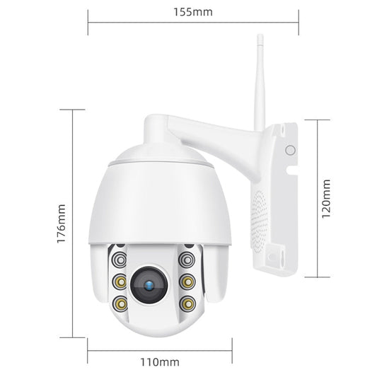 QX2 4G (EU Version) 1080P HD 360 Degrees Panoramic Day and Night Full-color IP66 Waterproof Smart Camera, Support Motion Detection / Two-way Voice / TF Card, EU Plug