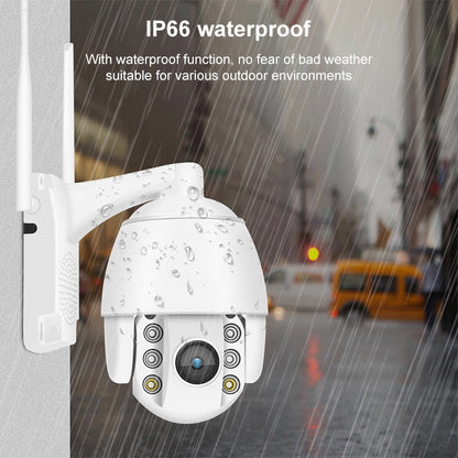 QX2 4G (EU Version) 1080P HD 360 Degrees Panoramic Day and Night Full-color IP66 Waterproof Smart Camera, Support Motion Detection / Two-way Voice / TF Card, EU Plug