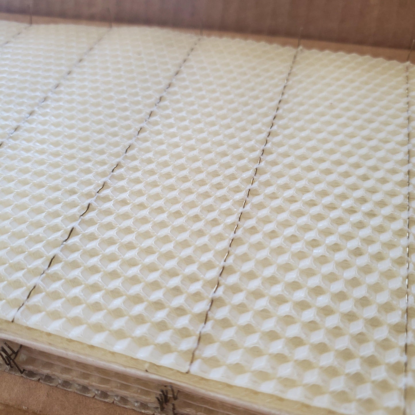 Deep Beeswax Foundation - Wired With Hooks - 8 3/8-inch