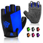 Bike Gloves Cycling Gloves Biking Gloves Bicycle Gloves for Men Women with Anti-Slip Shock-Absorbing Pad,Light Weight Half Finger Gloves for Cycling Workout Training Outdoor Black&gray X-Large