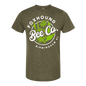 Heather Military Green Round Short Sleeve Shirt