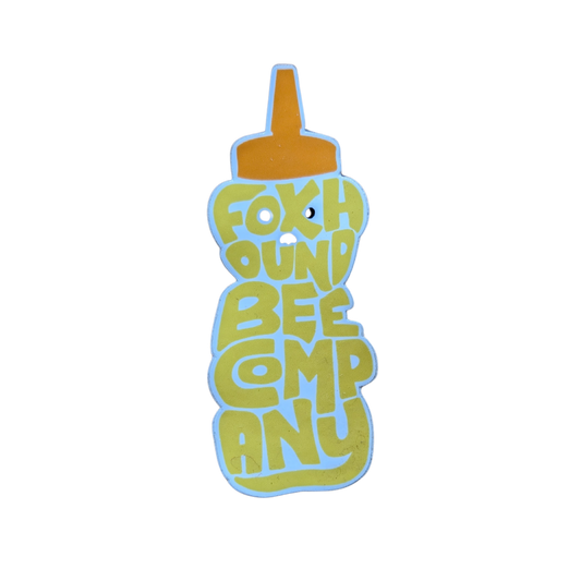 Honeybee Bear-Shaped Vinyl Sticker