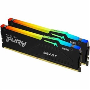 Kingston FURY Beast RGB 32GB (2×16GB) DDR5-6000 CL30 Desktop Memory Kit – KF560C30BBEAK2-32