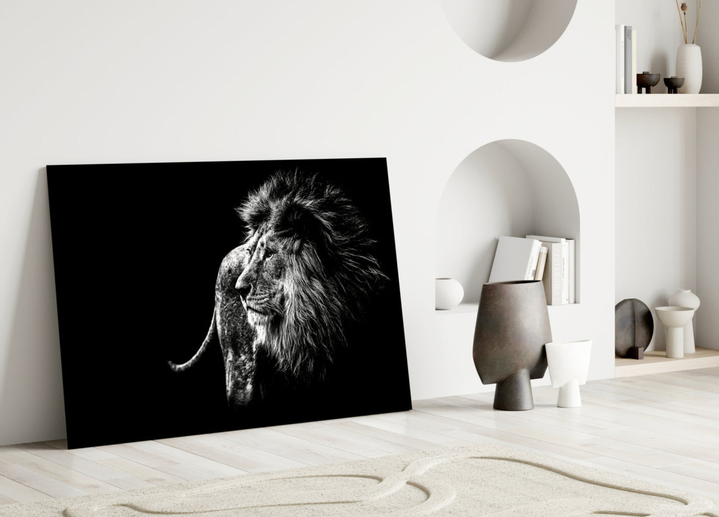 Lion Glass Wall Art