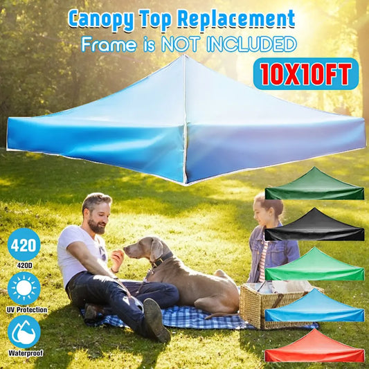 3x3M Waterproof Top Cover Replacement Gazebo Canopy Roof Sunshade Outdoor Cover Sunshade Patio Pavilion Cover