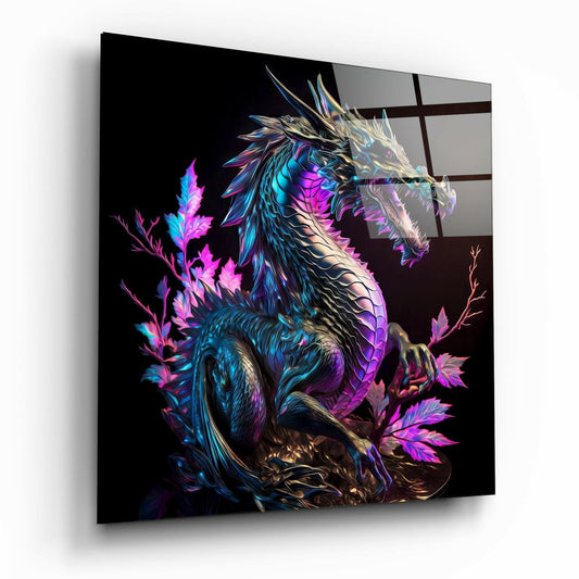 Dragon's Anger Glass Wall Art  || Designers Collection