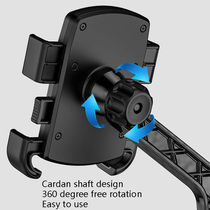 Kewig M16-B Bicycle Motorcycle Outdoor Riding Fixed Mobile Phone Bracket, Style:  Rearview Mirror(Black)