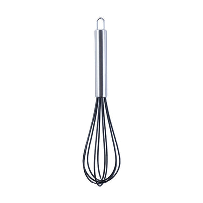 Silicone Egg Beater Home Egg Mixer Kitchen Gadgets Cream Baking Tools, Colour: 10 inch Black