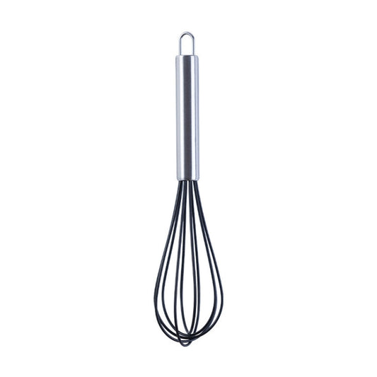 Silicone Egg Beater Home Egg Mixer Kitchen Gadgets Cream Baking Tools, Colour: 10 inch Black