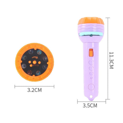 3 Sets Children Early Education Luminous Projection Flashlight, Specification: Purple + 24 Patterns