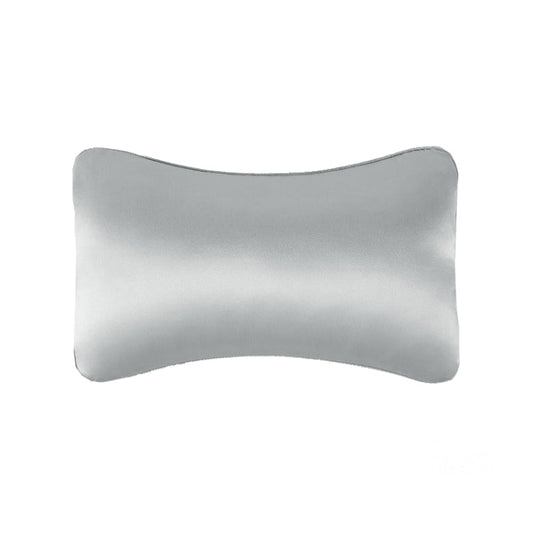 TZ19 Silk Car Head Pillow Car Memory Foam Comfort Lumbar Support(Silver Gray)