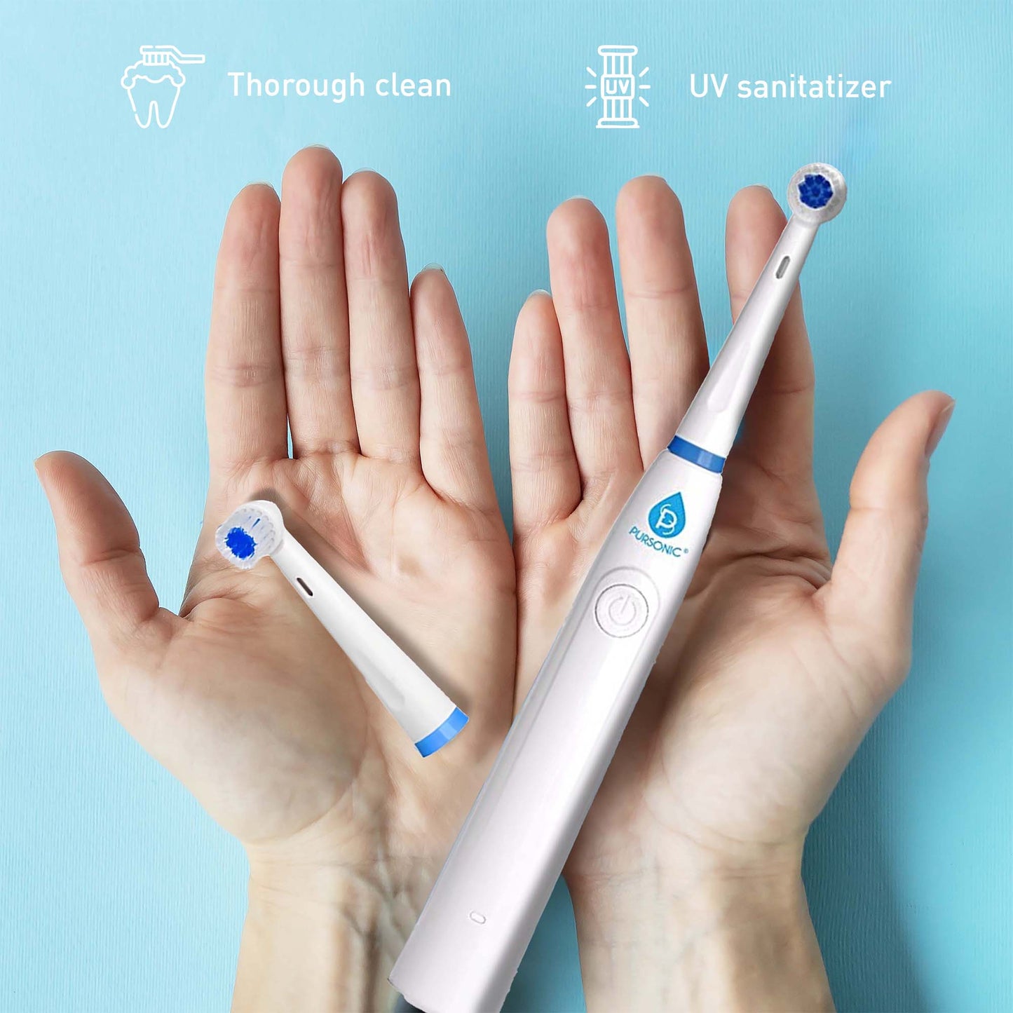 Pursonic Advanced Smile Care Bundle – LED Whitening Kit, Whitening Strips, & Ele