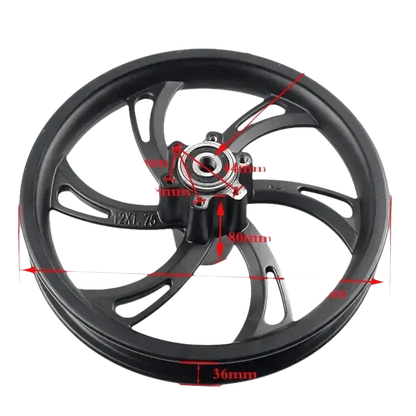 Black Motorcycle Wheel for Electric Scooters