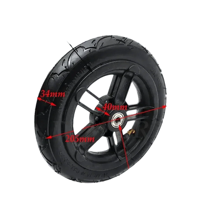 Black Wheel Pneumatic Tire for Folding Electric Scooter. Inner Outer Tire for A-bike.