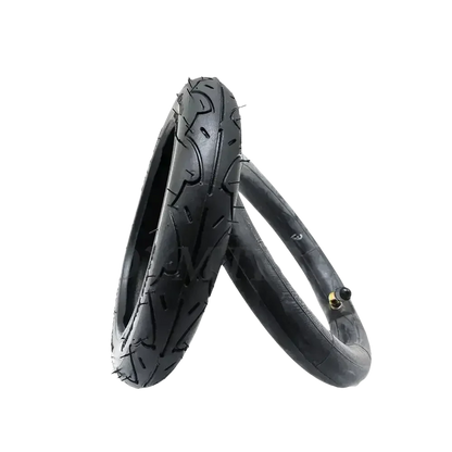 Black Wheel Pneumatic Tire for Folding Electric Scooter. Inner Outer Tire for A-bike.