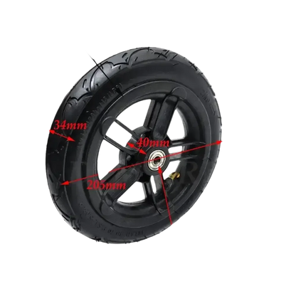 Black Wheel Pneumatic Tire for Folding Electric Scooter. Inner Outer Tire for A-bike.