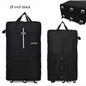 Black Rolling Foldable Luggage Bag Ultimate Travel Companion