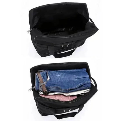 Black Rolling Foldable Luggage Bag Ultimate Travel Companion