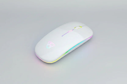 Black USB Rechargeable RGB LED Wireless Mouse