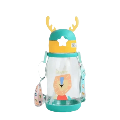 Blue Dinosaur Antler Kids Water Sippy Cup for Kids Creative Cartoon