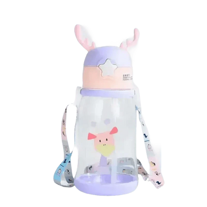 Blue Dinosaur Antler Kids Water Sippy Cup for Kids Creative Cartoon