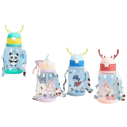 Blue Dinosaur Antler Kids Water Sippy Cup for Kids Creative Cartoon
