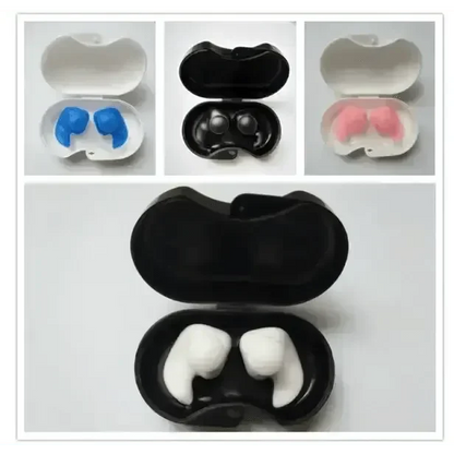 Blue Silicone Water Sports Earplugs Hypoallergenic