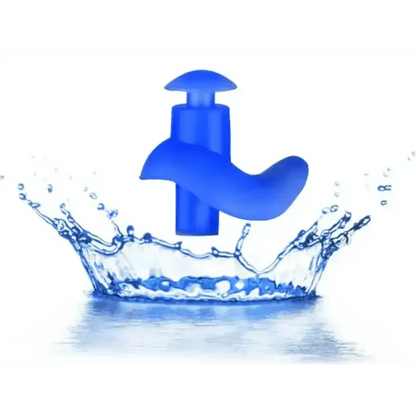 Blue Silicone Water Sports Earplugs Hypoallergenic