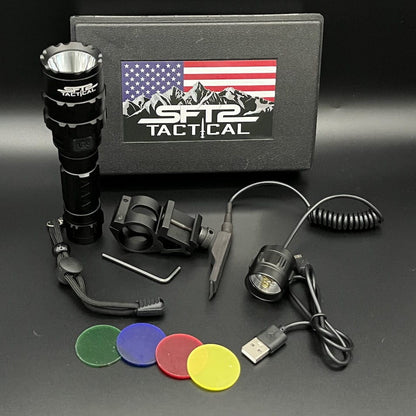 Tactical Multi Color Flashlight - 1600 Lumens