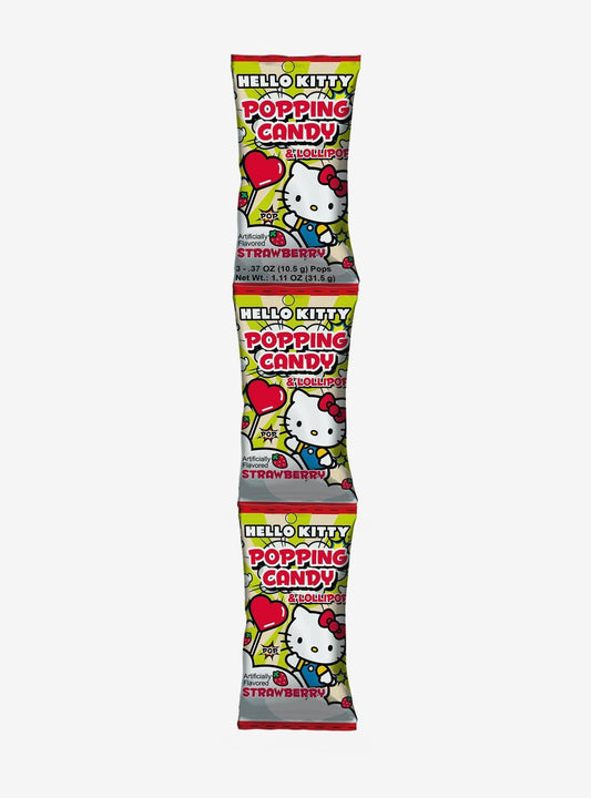Hello Kitty Popping Candy & Lollipop Strawberry